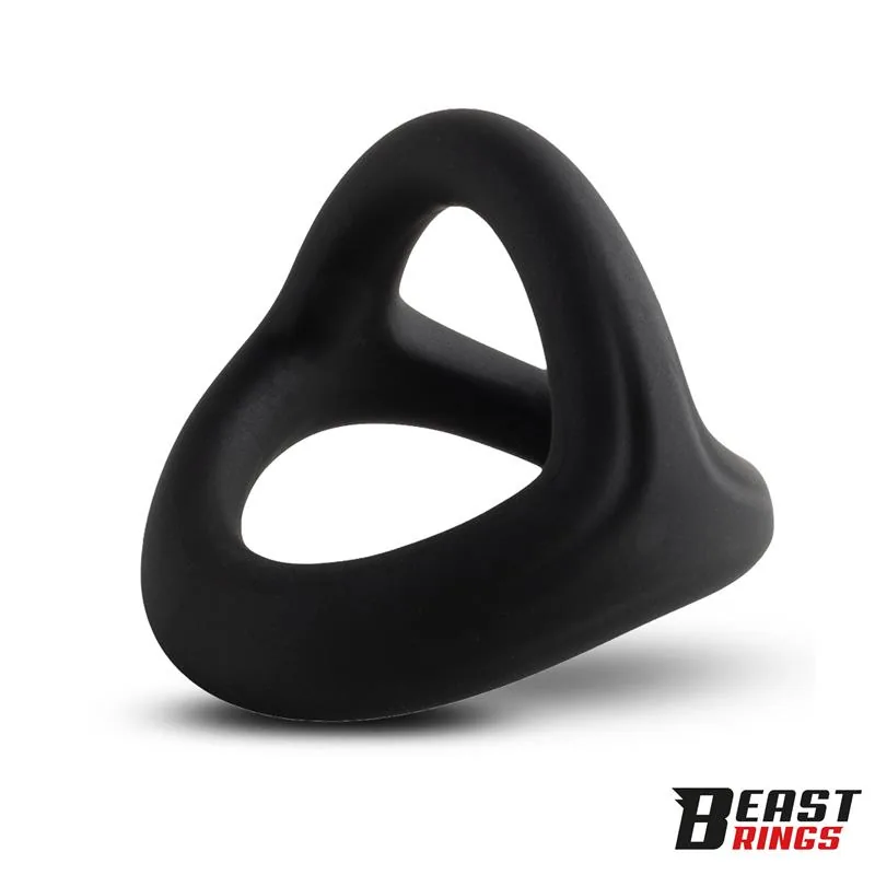 Anel Peniano Triplo em Silicone Sólido Beast Rings 40/35/32 mm Tamanho S — vista 3 de 7