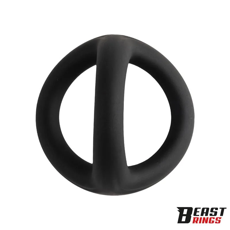 Anel Peniano Triplo em Silicone Sólido Beast Rings 40/35/32 mm Tamanho S — vista 4 de 7