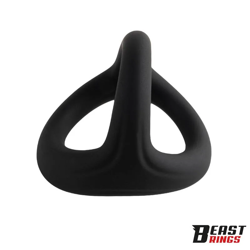 Anel Peniano Triplo em Silicone Sólido Beast Rings 40/35/32 mm Tamanho S — vista 5 de 7