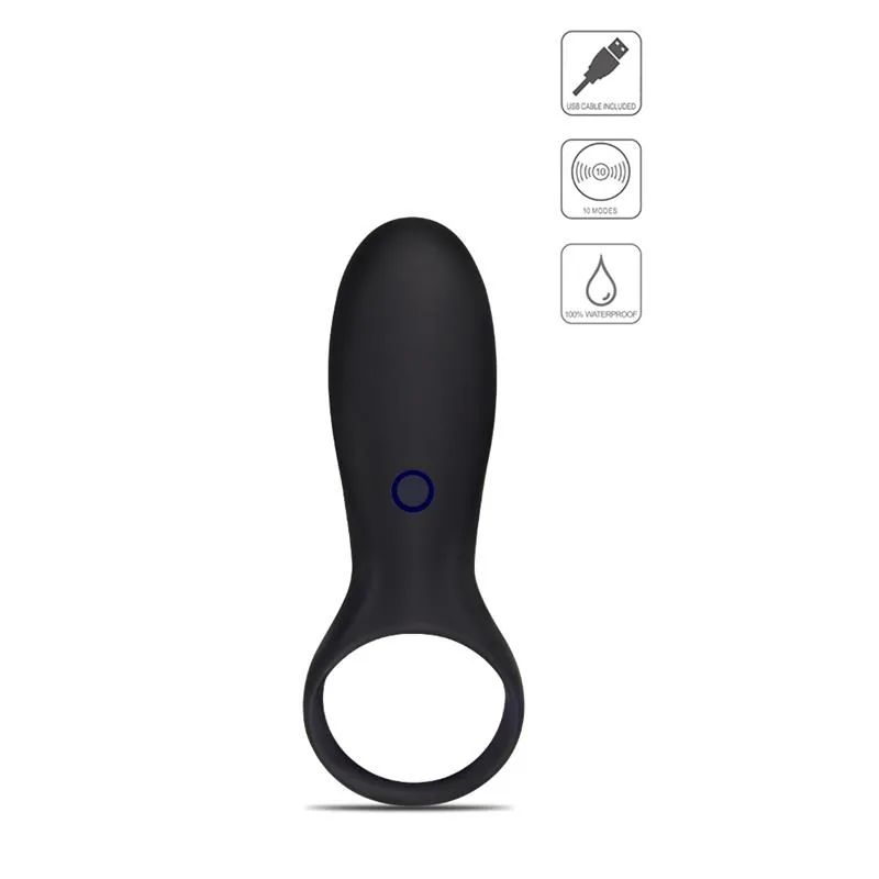 Anel Peniano Vibrador iJoy Stamina Ring Lovetoy USB Preto — vista 2 de 7