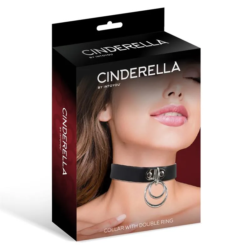 Coleira com Duplo Aro Cinderella Couro Vegano — vista 3 de 3