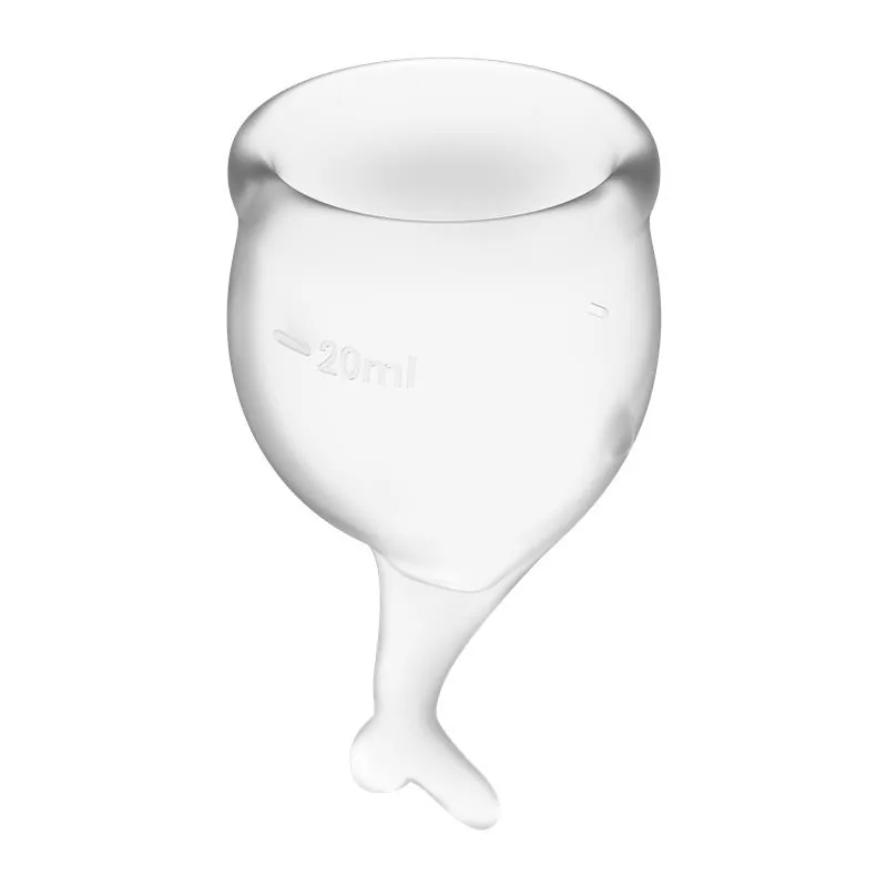 Conjunto de Copos Menstruais Feel Secure Satisfyer Transparente 15 e 20 ml — vista 2 de 3