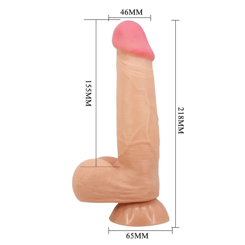 Dildo Realista com Pele Deslizante 21,8 cm — vista 9 de 10