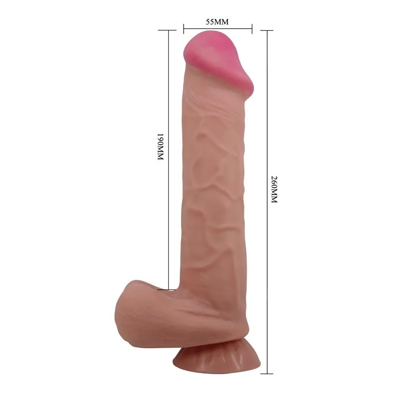 Dildo Realista com Pele Deslizante 26 cm — vista 9 de 10