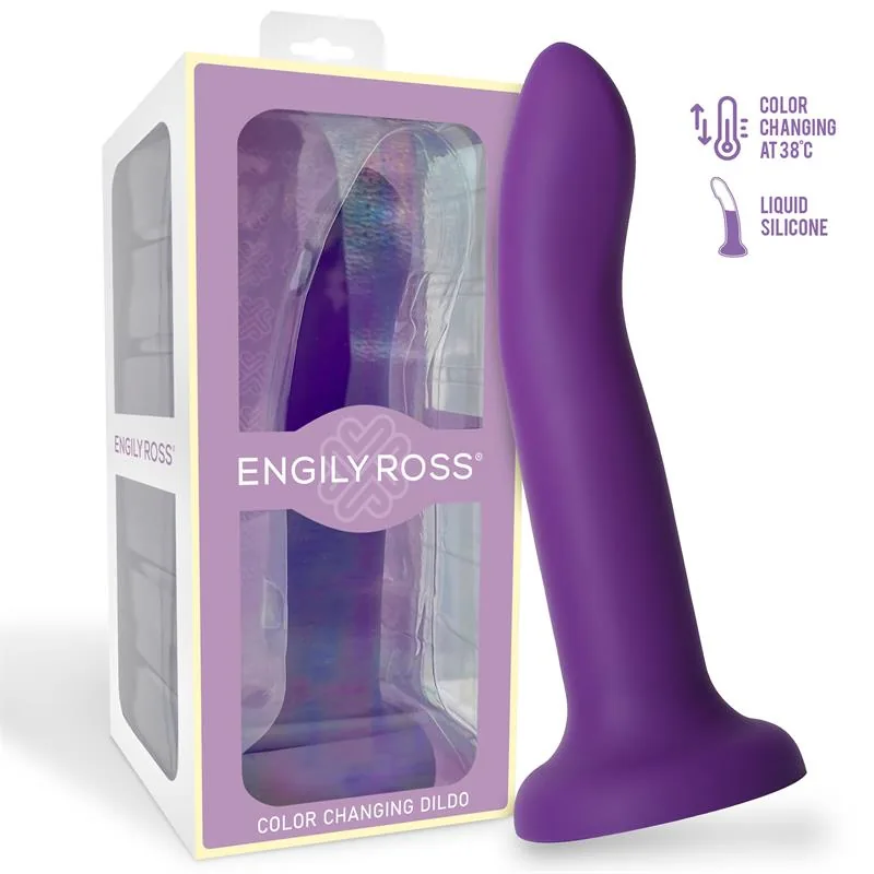 Dildo Muda-Cor Roxo a Rosa Tam. L 21 cm Dildox