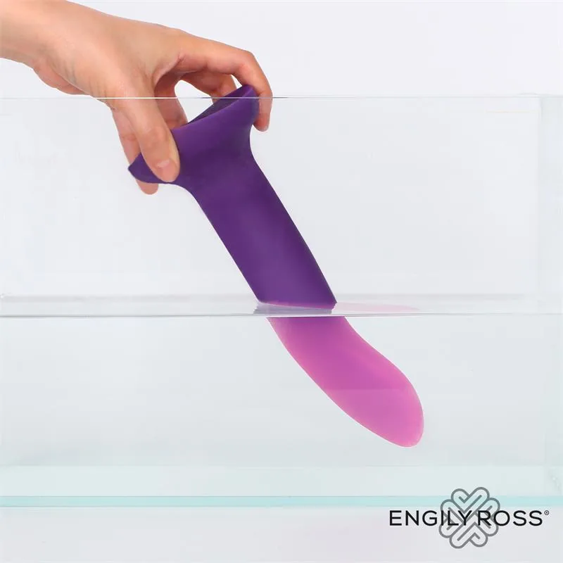 Dildo Muda de Cor Roxo a Rosa Tam. M 17 cm — vista 2 de 3