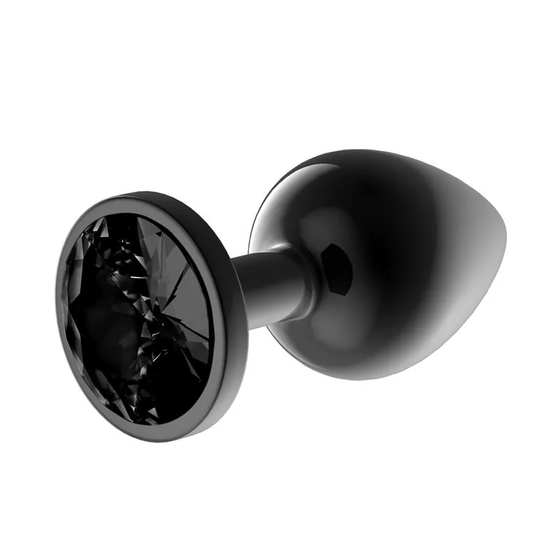 Plug Anal Blackgem Metálico com Joia Afterdark Tamanho S Preto — vista 3 de 5