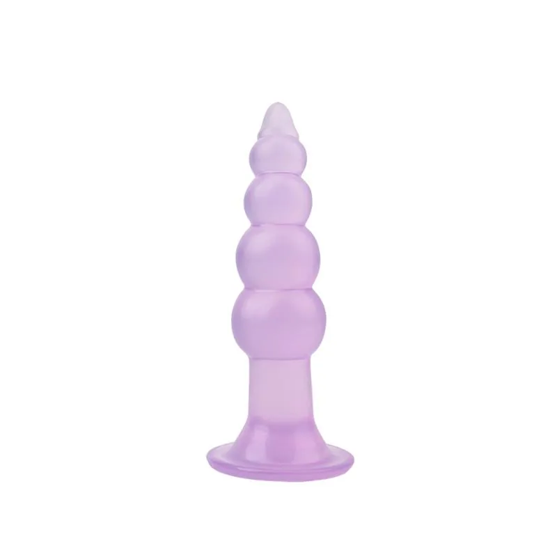 Plug Anal Bumpy Chisa PVC Lilás com Ventosa 14,4 cm — vista 2 de 3