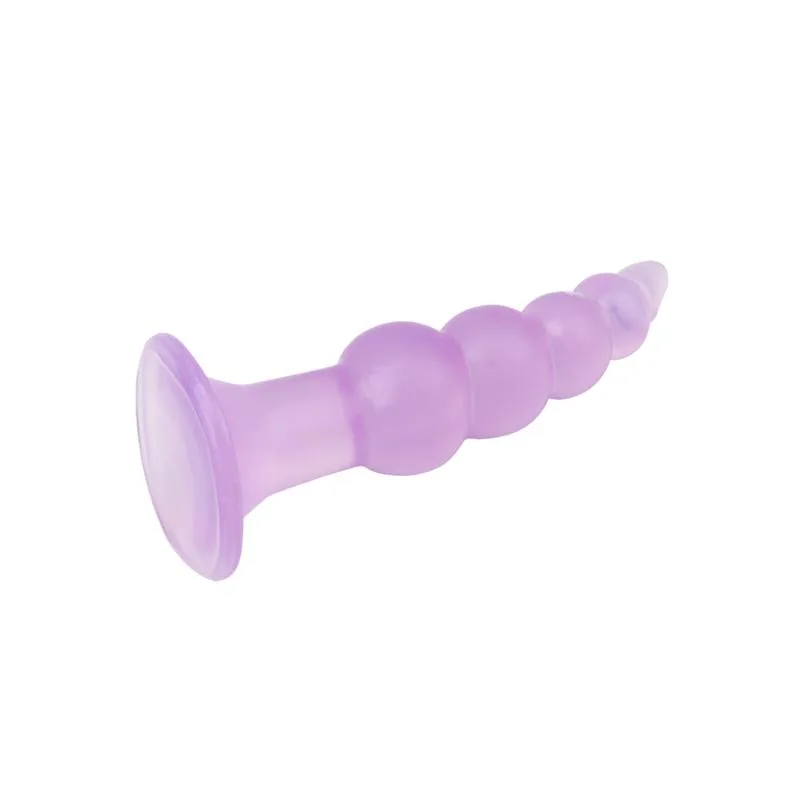 Plug Anal Bumpy Chisa PVC Lilás com Ventosa 14,4 cm — vista 3 de 3