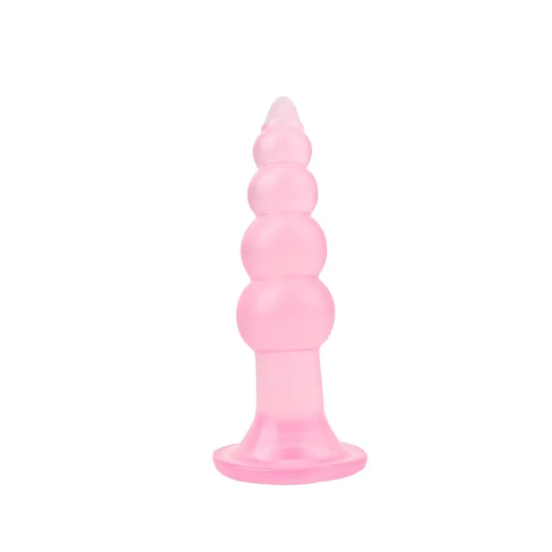 Plug Anal Bumpy Chisa PVC Rosa com Ventosa 14,4 cm — vista 3 de 3