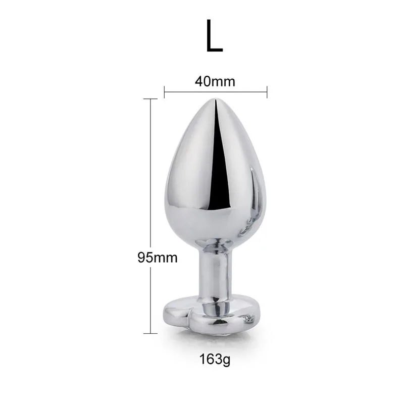 Plug Anal com Joia de Coração Afterdark Branco Tamanho L — vista 7 de 7