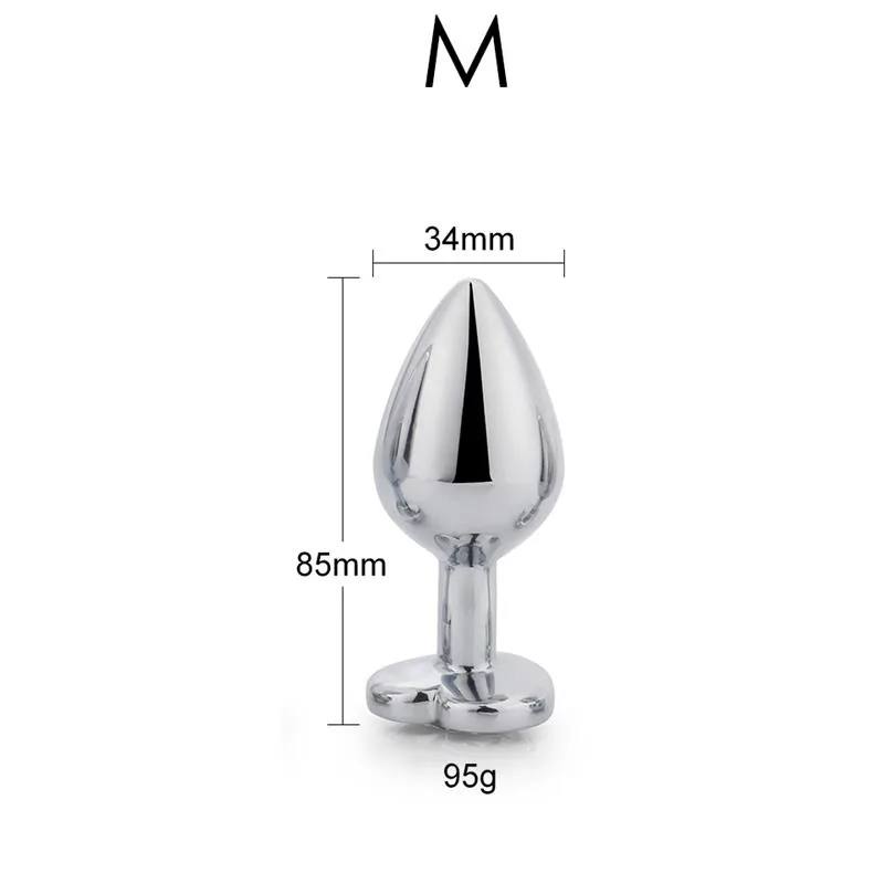 Plug Anal com Joia de Coração Afterdark Branco Tamanho M — vista 7 de 7