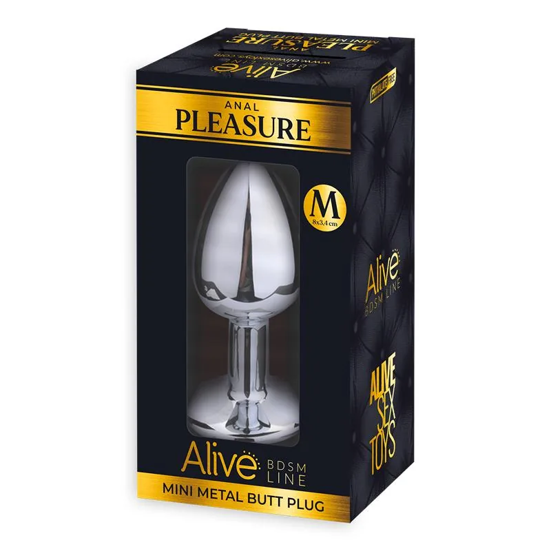 Plug Anal com Joia Rosa Alive Tamanho M — vista 2 de 2