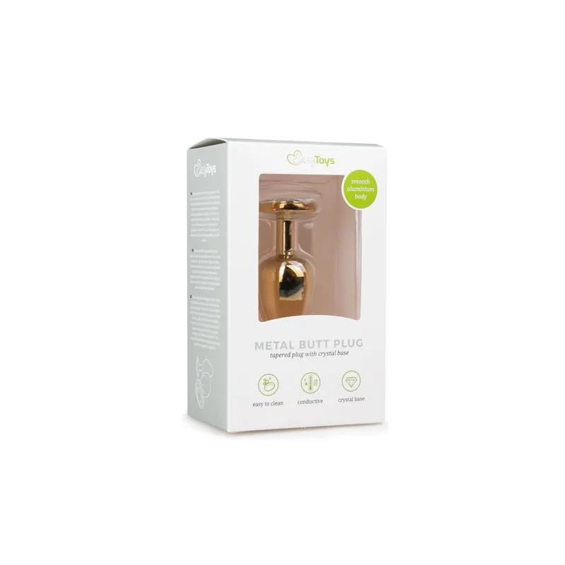 Plug Anal com Cristal Transparente Easytoys N.º 1 Dourado — vista 4 de 4