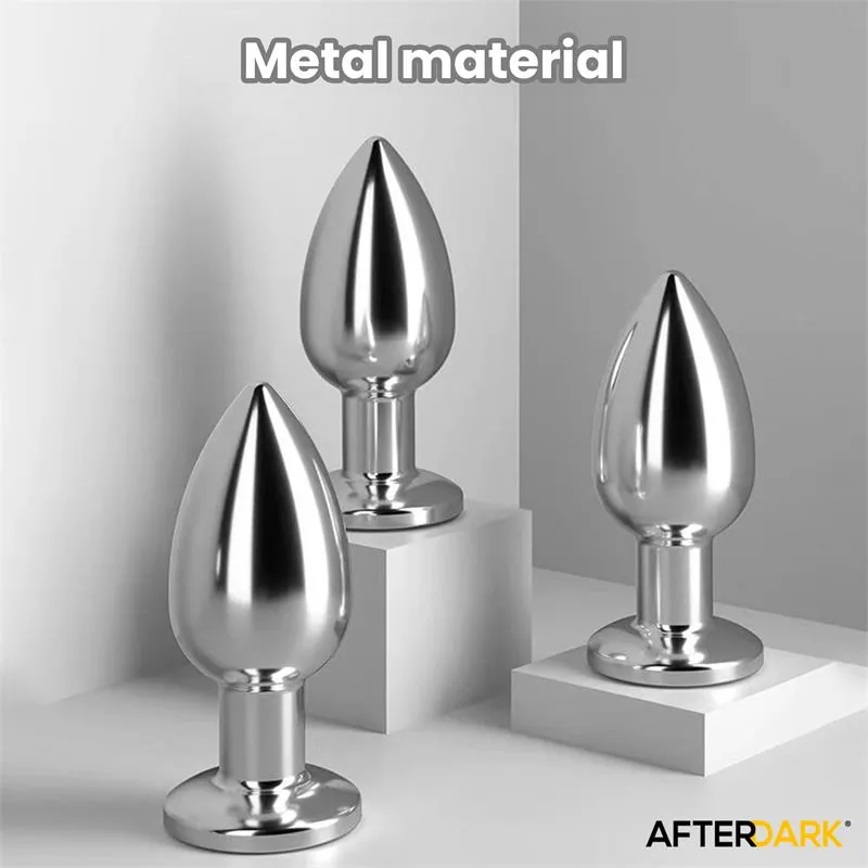 Plug Anal Dimpor Cromado com Vibração USB Magnético Afterdark Tamanho L — vista 9 de 12