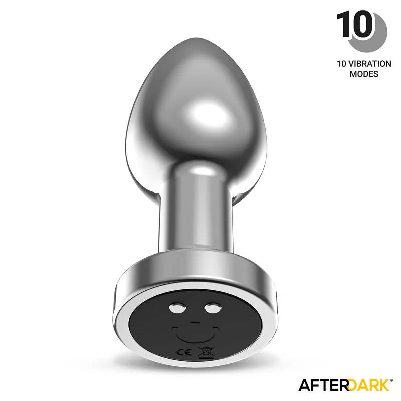 Plug Anal Dimpor Cromado com Vibração USB Magnético Afterdark Tamanho S — vista 4 de 12