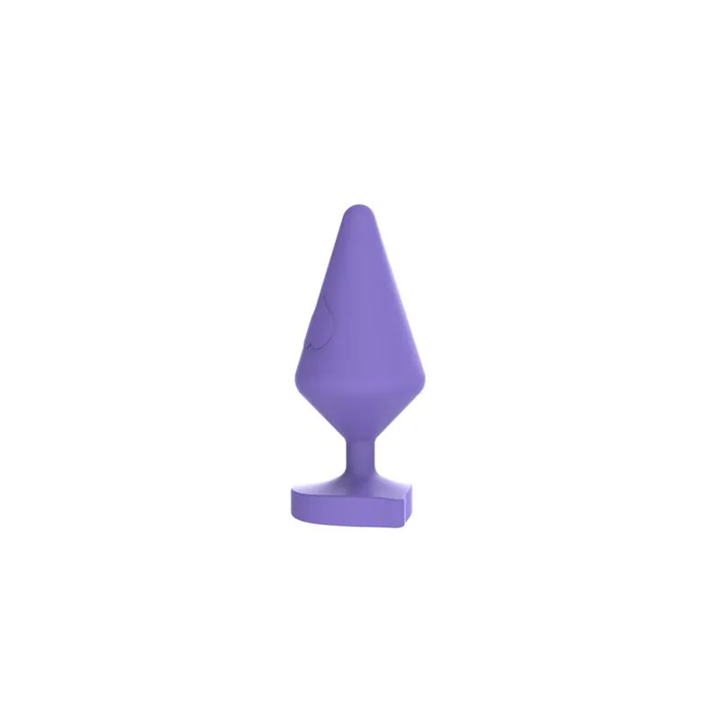 Plug Anal Luv Heart Chisa Silicone Roxo Tamanho L 11 cm