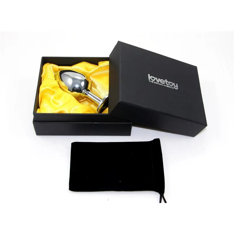 Plug Anal de Metal Rosebud com Joia Azul Lovetoy Tamanho L — vista 2 de 2