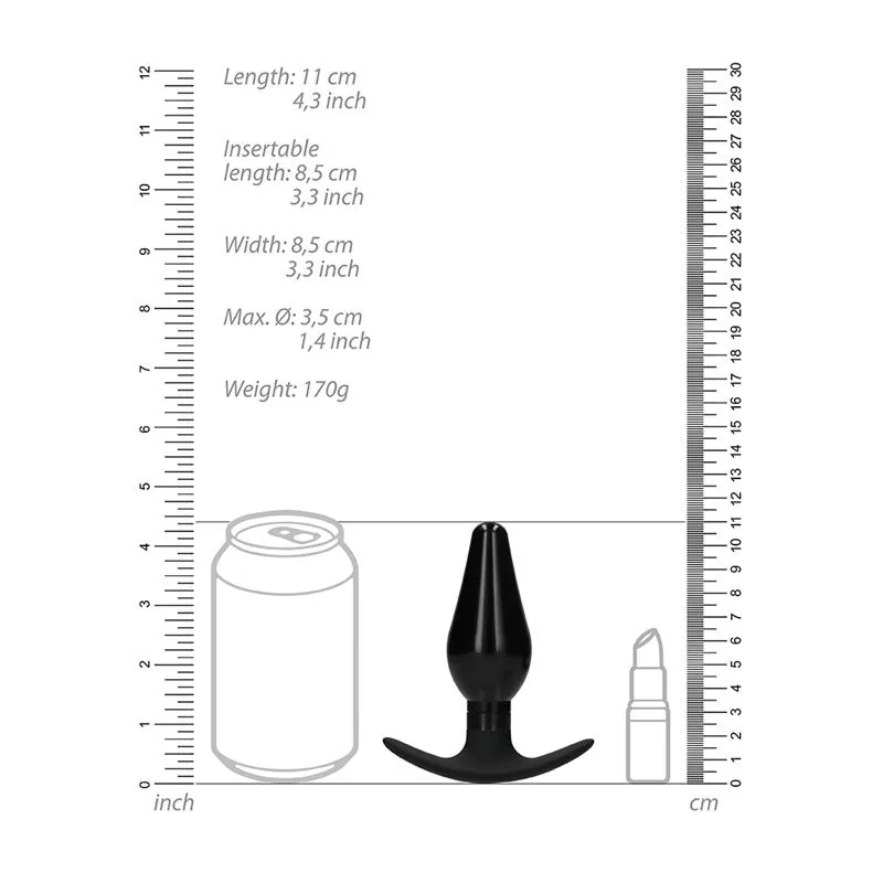 Plug Anal Pontiagudo com Ventosa Ouch Grande Preto — vista 14 de 16