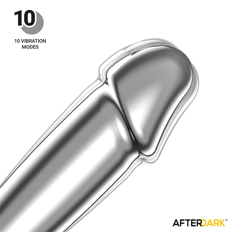 Plug Anal Sarmy Cromado com Vibração USB Magnético Afterdark Tamanho M — vista 5 de 11