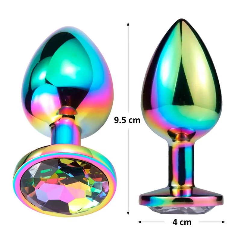 Plug Anal Space Journey Multicolor com Joia Afterdark Tamanho L — vista 3 de 3