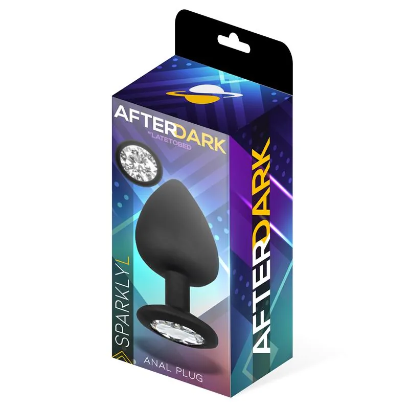 Plug Anal Sparkly com Joia Afterdark Silicone Tamanho L 9,5 cm — vista 2 de 3