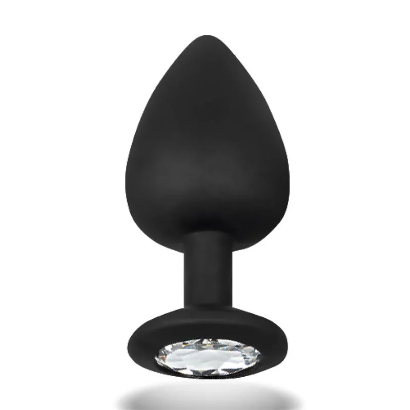 Plug Anal Sparkly com Joia Afterdark Silicone Tamanho L 9,5 cm — vista 3 de 3