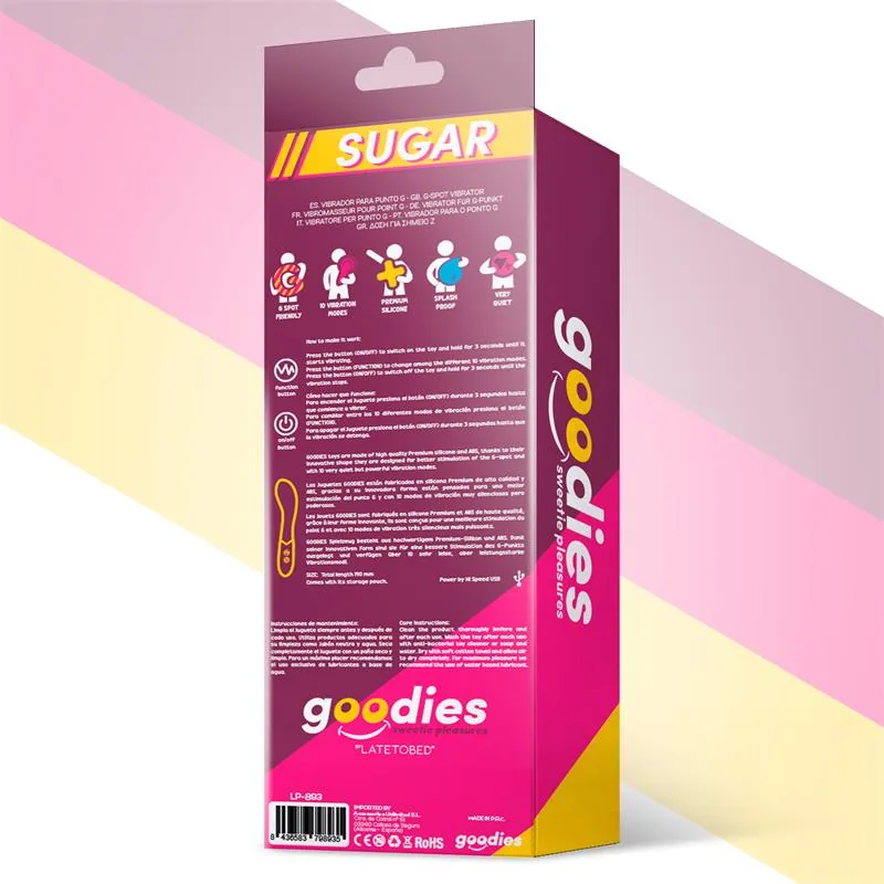 Goodies Sugar Vibrador Ponto G Fúcsia USB — vista 3 de 3